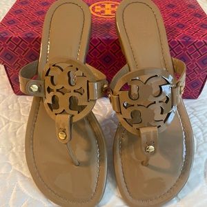 Tory Burch Miller Sandals - Sand Patent